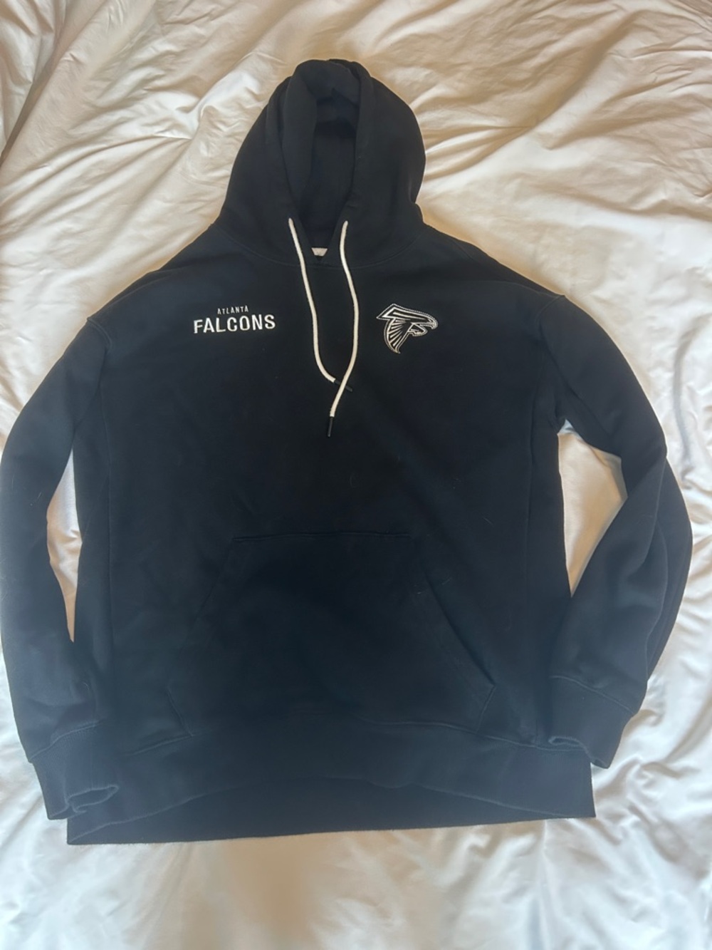 Signature Black Atlanta Falcons Hoodie with White Drawcords